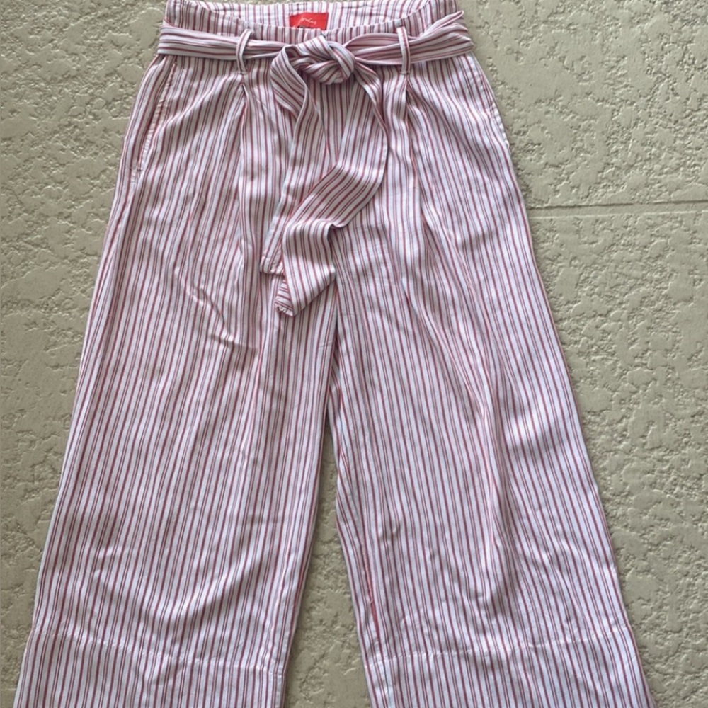 Joules Pink Striped Women's Pants - Picture 2 of 10